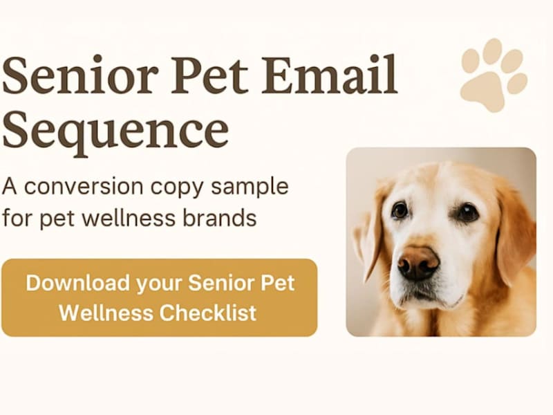 Cover image for Senior Pet Wellness Email Sequence