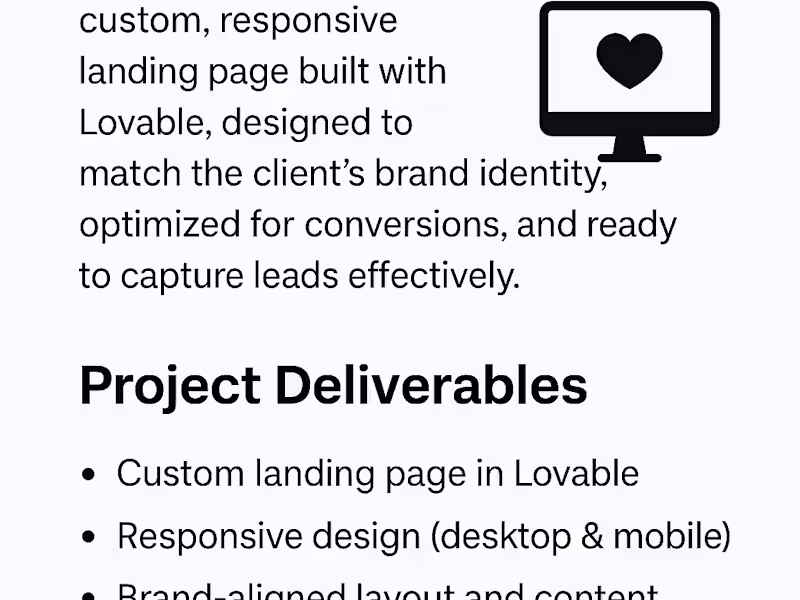 Cover image for Creation of Landing Pages