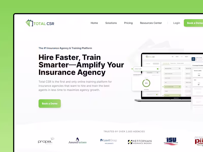 Cover image for Total CSR ⎯ Website Redesign by Miguel Martinez-Abreu on Dribbb…