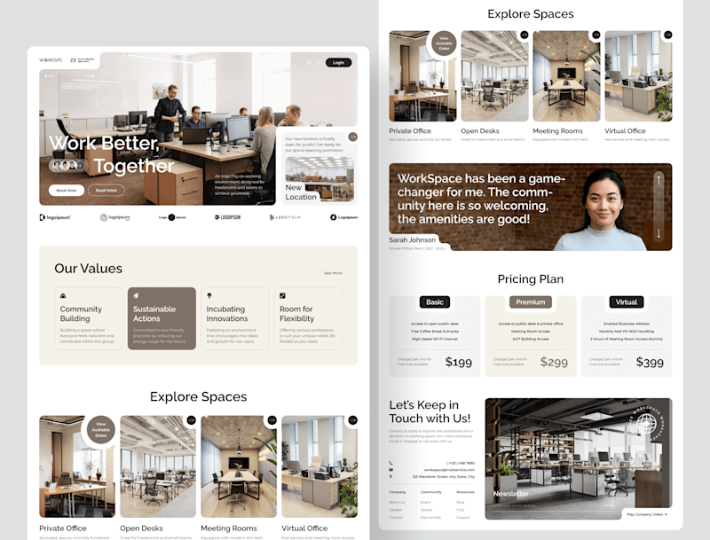 Cover image for Co-Working Space Website Framer