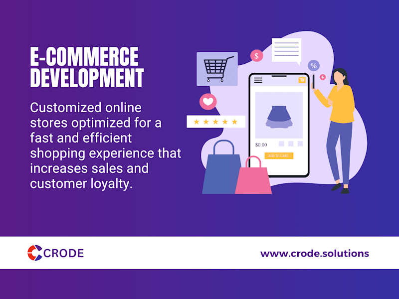 Cover image for E-commerce development - Custom stores for fast shopping.