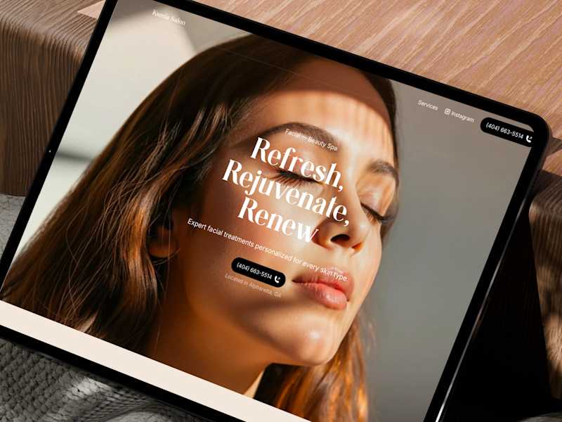 Cover image for Framer build for a facial salon