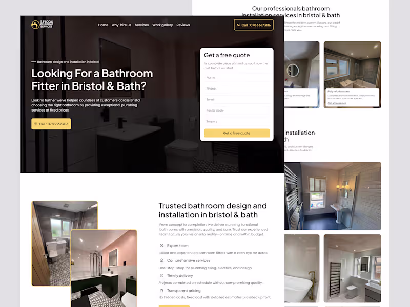 Cover image for Landing Page Design For Plumber