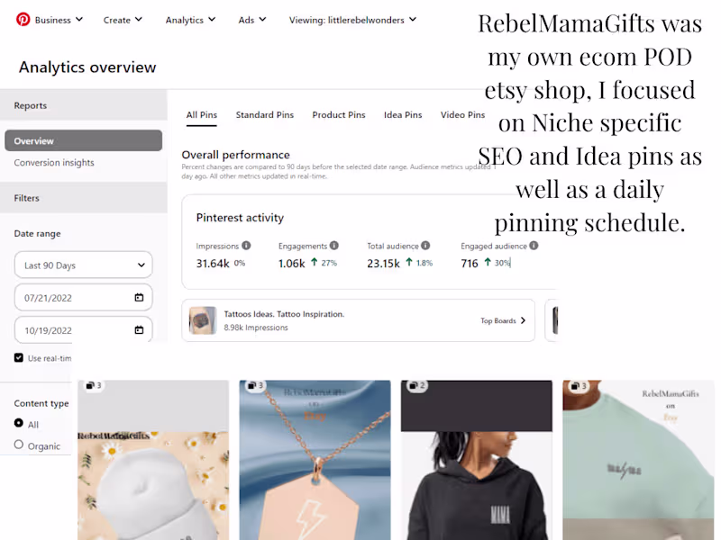 Cover image for Pinterest Manager & Social Media Marketing