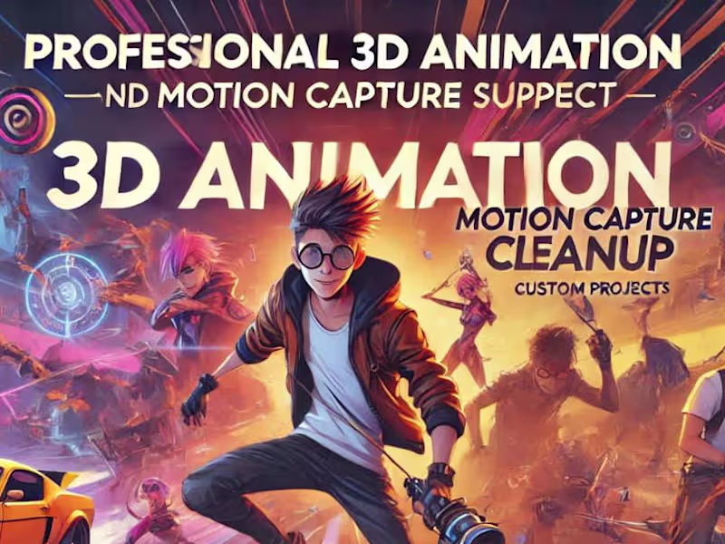 Cover image for 3D Animation, Motion capture, Motion capture cleanup