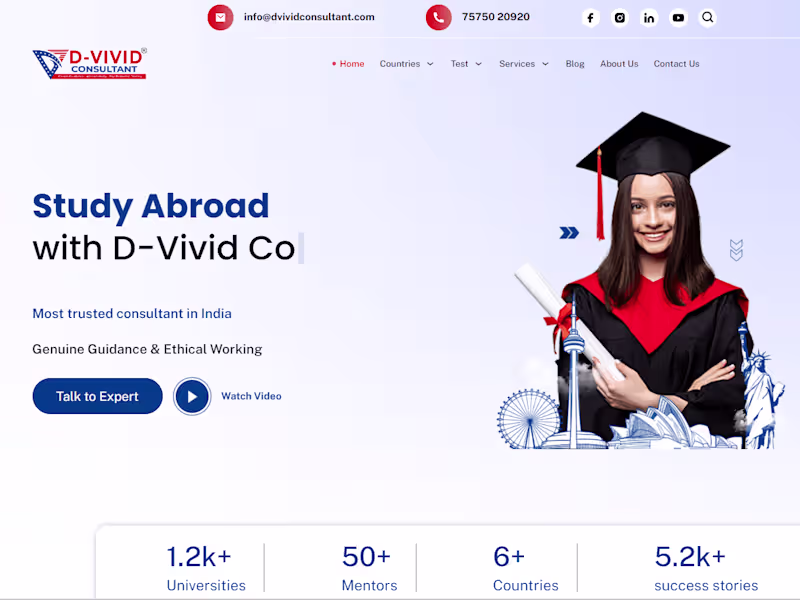 Cover image for The Comprehensive Study Abroad Consultancy Project is a dynamic 