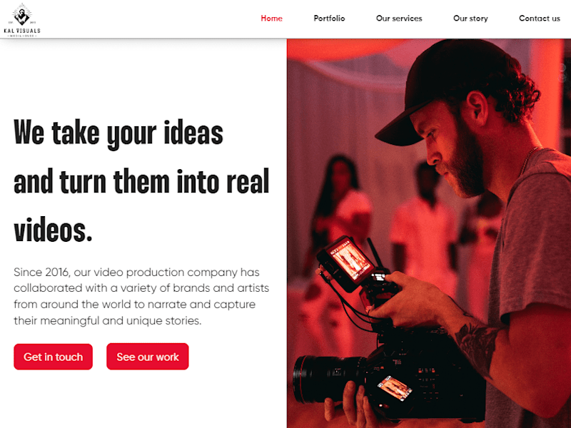 Cover image for Kal Visuals' Landing Page Re-Design