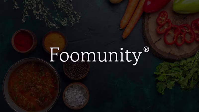 Cover image for Foomunity: Community Platform for Foodies - Web Design