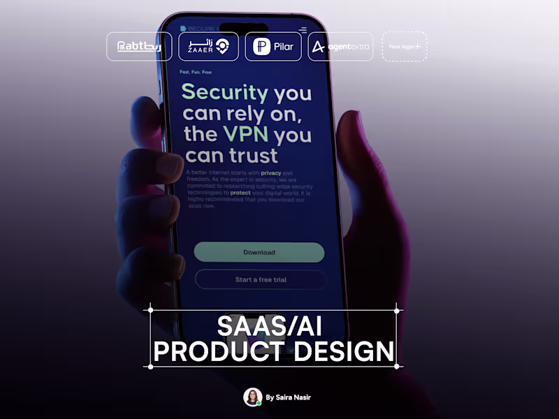 Cover image for Product design - Webapp or SaaS/AI design 