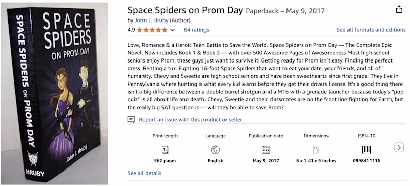 Cover image for Space Spiders on Prom Day
