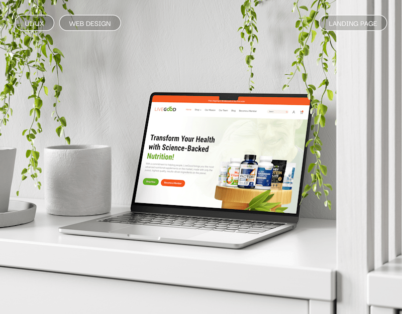 Cover image for LIVEGOOD© | Wellness Brand | Website Design