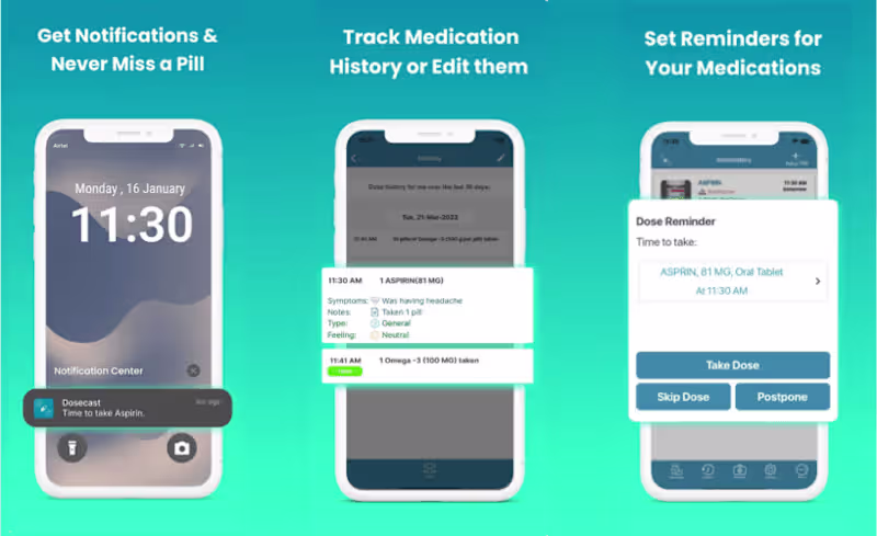 Cover image for Dosecast: Your Personal Pill Reminder and Medication Management 