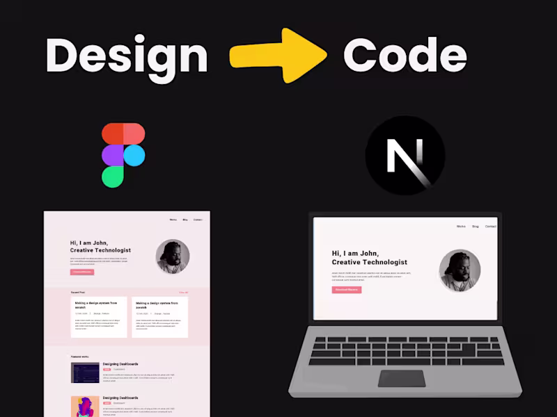 Cover image for Figma to React JS Code