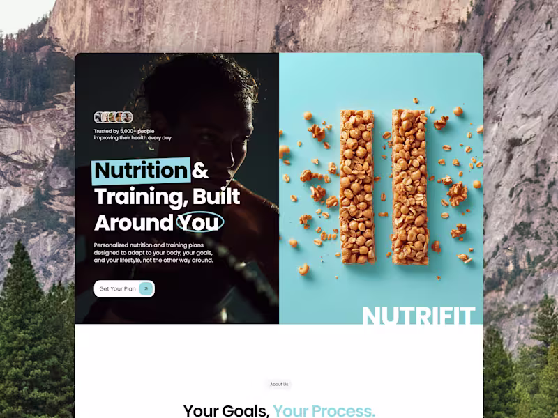 Cover image for Nutrition & Fitness Platform Website Design