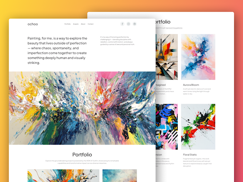 Cover image for Ochoo – Artist Portfolio Website