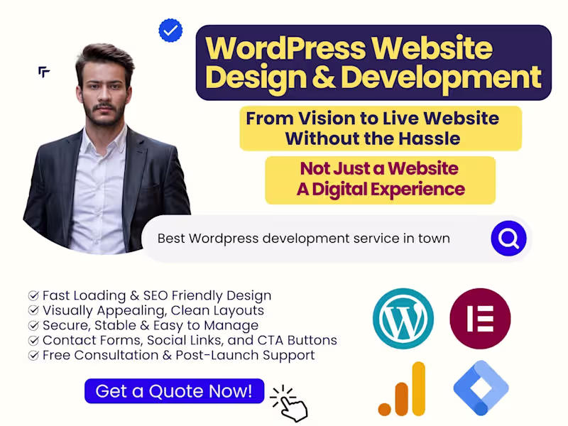 Cover image for Modern & Responsive WordPress Website with Tracking & Analytics 