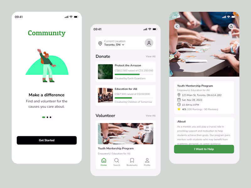 Cover image for COMMUNITY - Responsive Volunteering App
