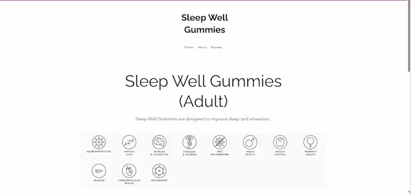 Cover image for Sleep Well Gummies