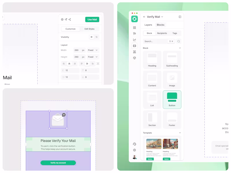 Cover image for Email Builder Dashboard UI Design