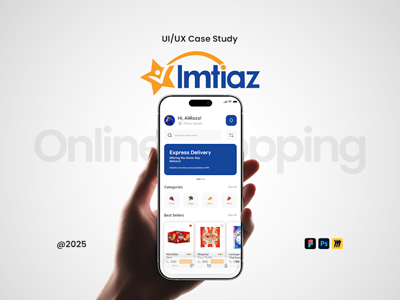 Cover image for Imtiaz Grocery App – UI/UX Case Study Redesign (2025)