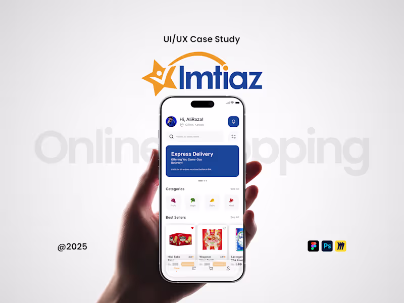 Cover image for Imtiaz Grocery App – UI/UX Case Study Redesign (2025)