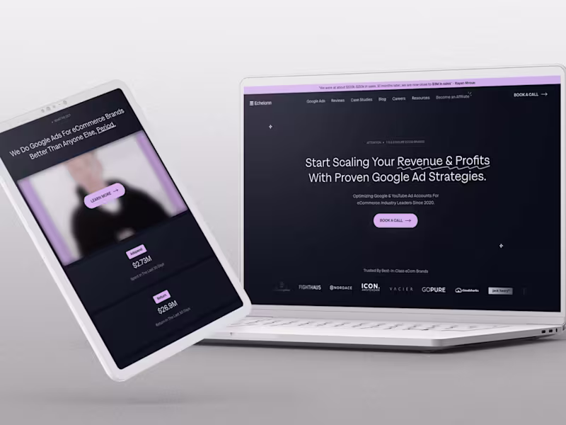 Cover image for Designing a website for an eCommerce marketing agency