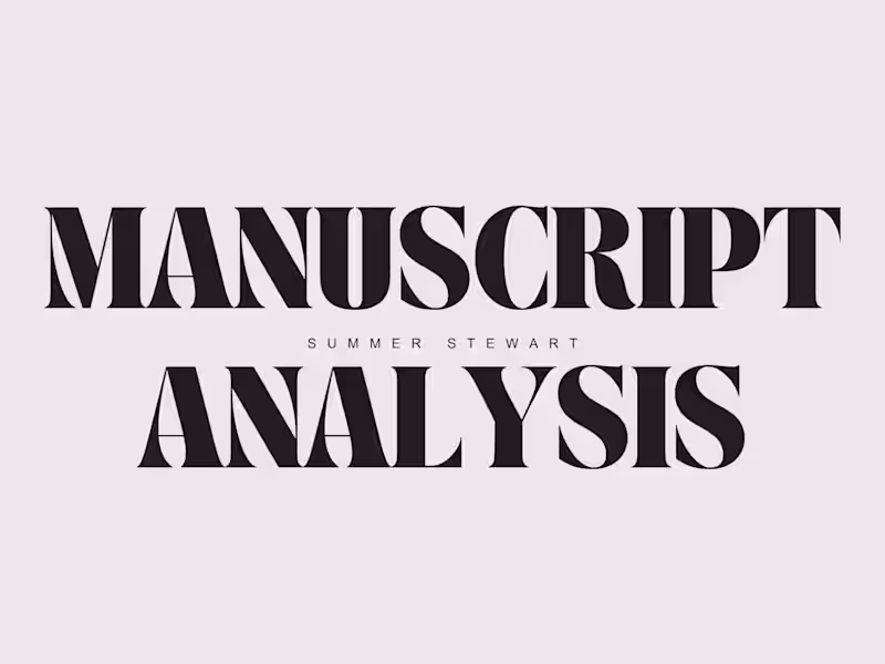 Cover image for MANUSCRIPT ​ANALYSIS