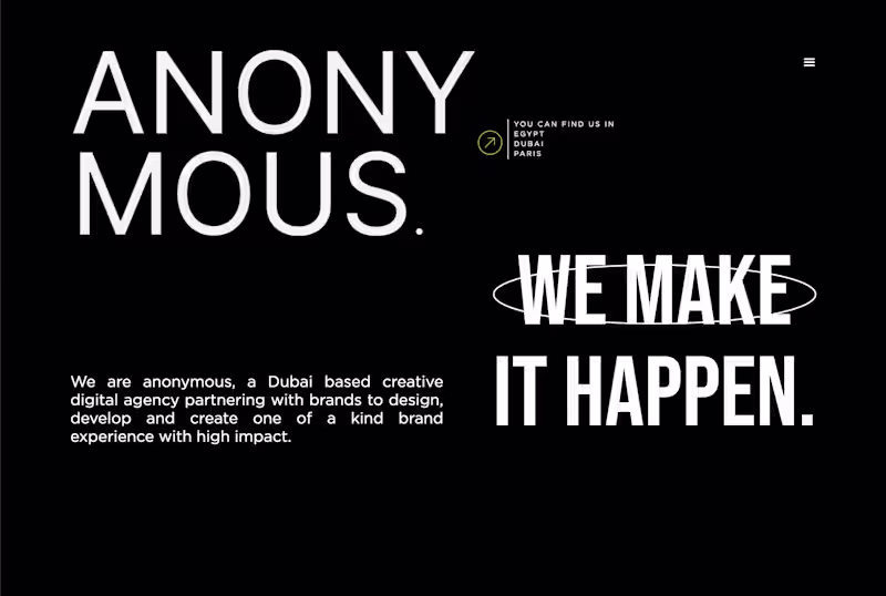 Cover image for Anonymous - Agency Website Development