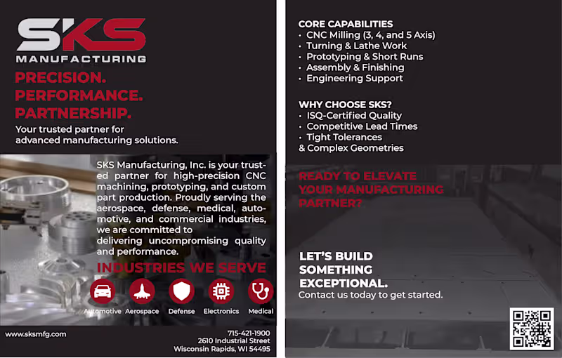 Cover image for Flyer for SKS Manufacturing