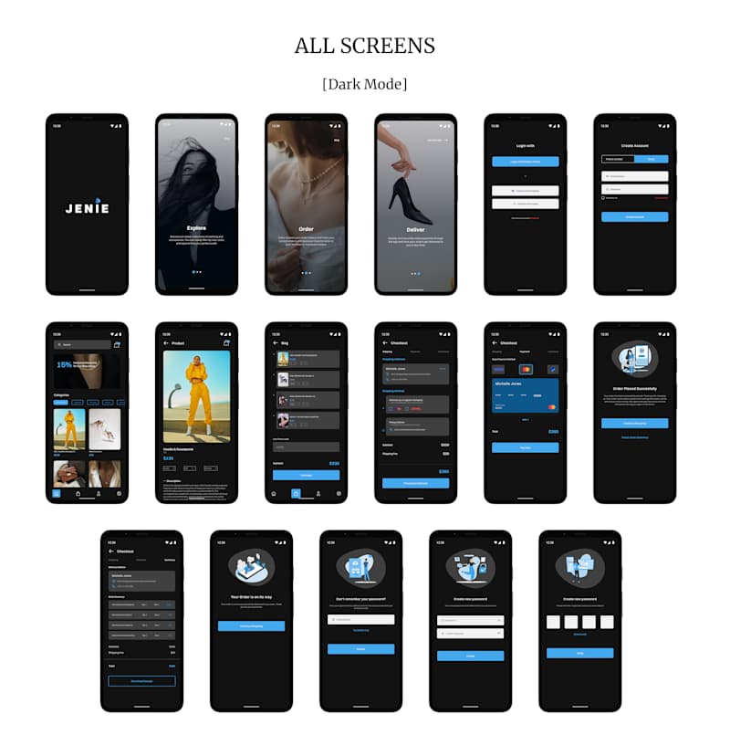 Cover image for Jenie: Fashion Store Mobile App and Website Design on Behance