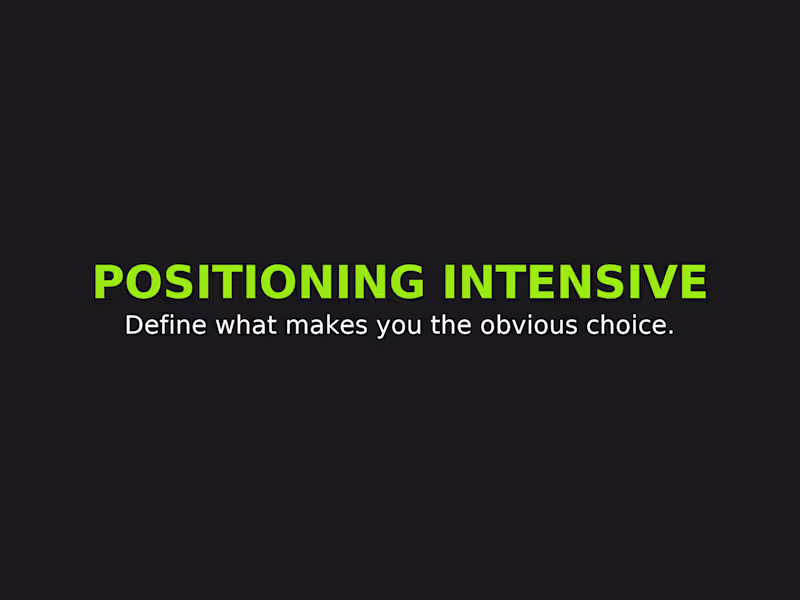 Cover image for Positioning Intensive