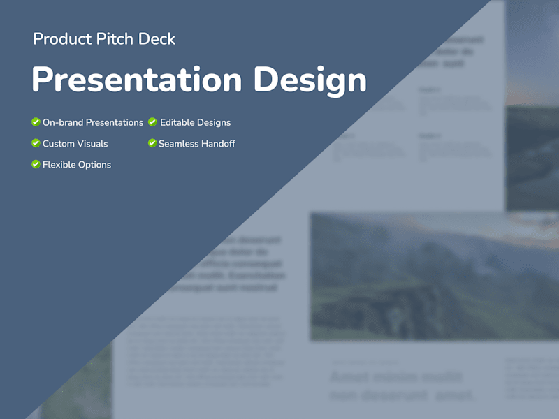 Cover image for Presentation Design | Product Pitch Deck