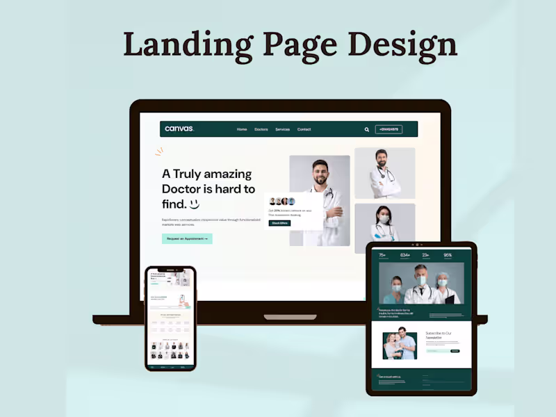 Cover image for PSD to landing page | Figma to landing page | XD to landing page