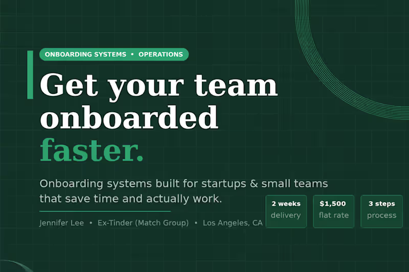 Cover image for Onboarding Systems Setup