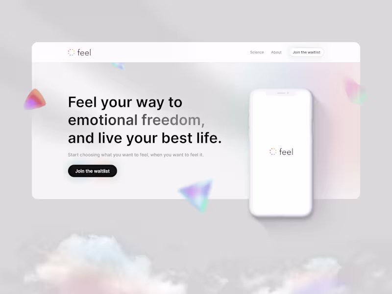 Cover image for Emotional Wellness App Website - Feel