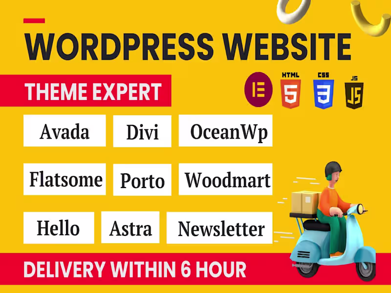 Cover image for I will do wordpress website development and theme customization