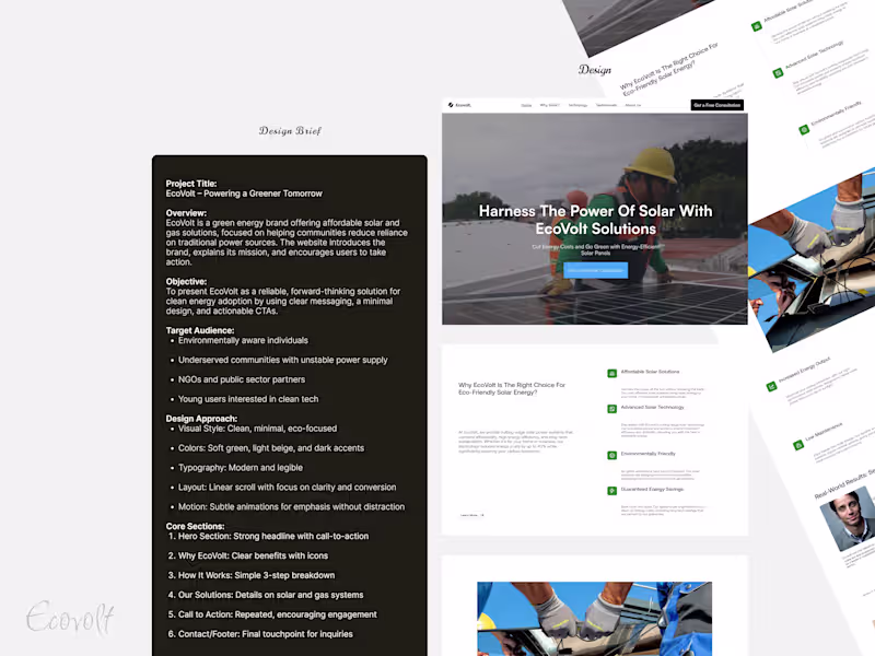Cover image for  EcoVolt – Framer Design & Development