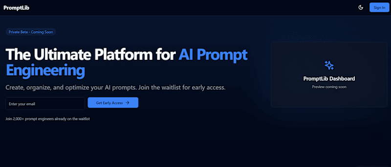 Cover image for PromptLib: AI Prompt Library for Teams