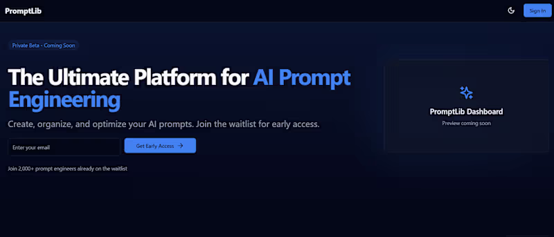 Cover image for PromptLib: AI Prompt Library for Teams