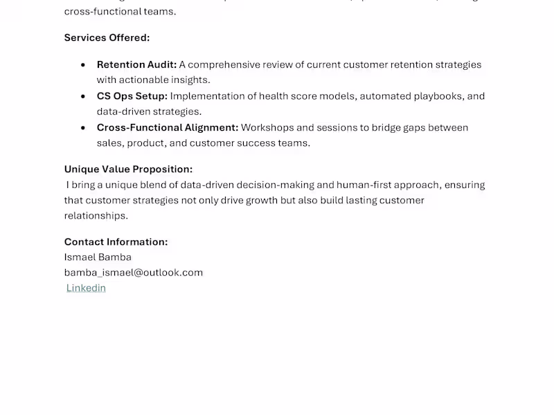 Cover image for  Fractional Customer Success & Revenue Operations Consultant