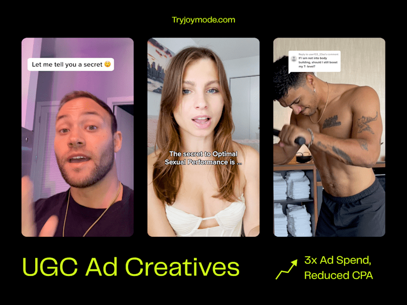 Cover image for UGC - Direct-response ad creative for tryjoymode