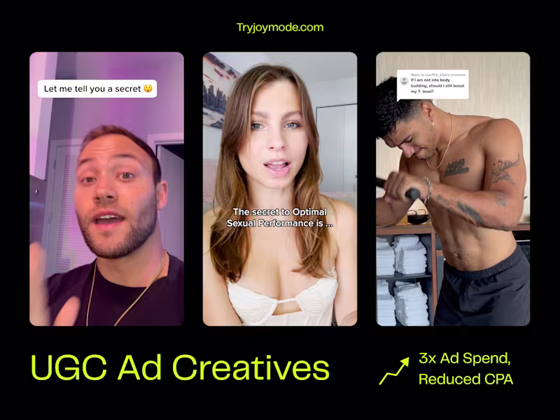 Cover image for UGC - Direct-response ad creative for tryjoymode