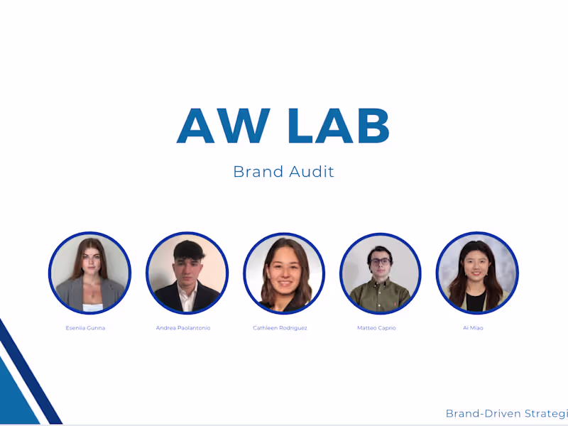 Cover image for AW Lab Brand Audit