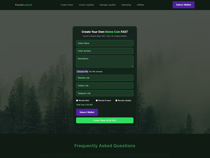 Cover image for Solana Token Launch Platform with Phantom Wallet Integration