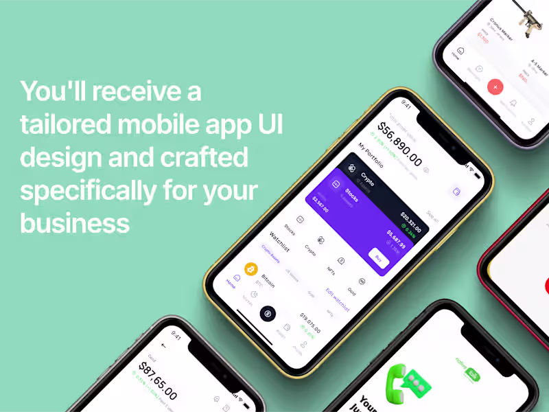 Cover image for Get a tailored mobile app UI design specifically for your brand
