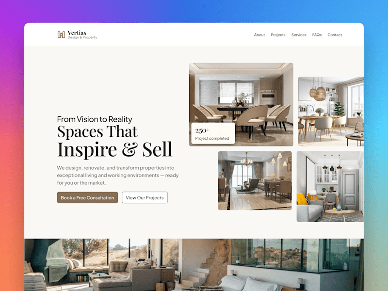 Cover image for Veritas Interior & Exterior Design Landing Page