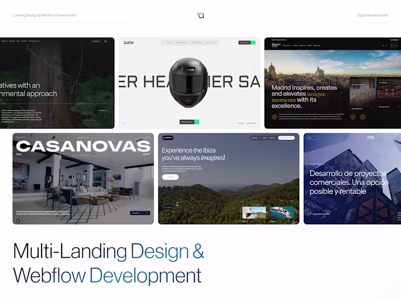 Cover image for Multi-Landing Design & Webflow Development