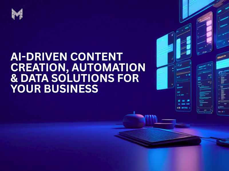 Cover image for AI Driven Content Creation, Automation & Data Solutions 