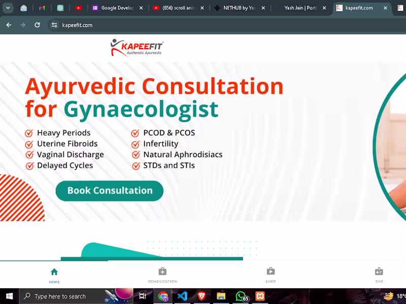 Cover image for Kapeefit - Ayurvedic Healthcare Platform