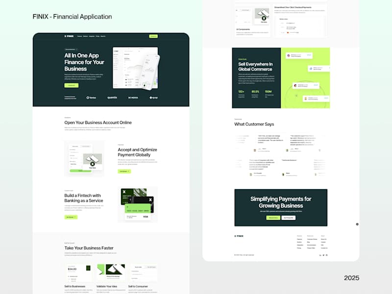 Cover image for Minimalistic Website on Framer for Finix - Finance Application